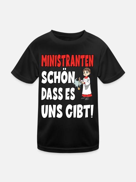Ministranten Schön Dass Es Uns Gibt - Kinder Funktions-T-Shirt - Schwarz - Vorne