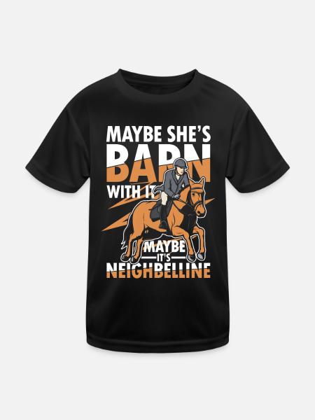 Maybe She's Barn With It Maybe It's Neighbelline - Kinder Funktions-T-Shirt - Schwarz - Vorne