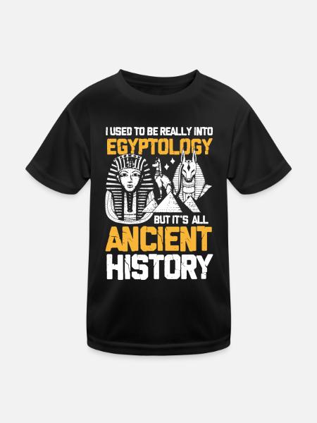 Egyptology Ancient History - Kinder Funktions-T-Shirt - Schwarz - Vorne