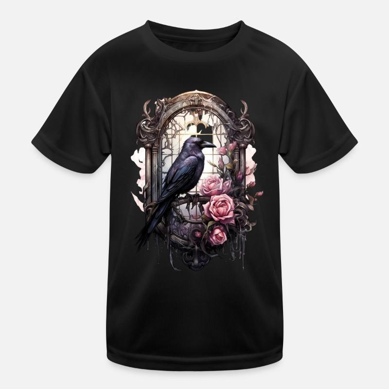 Gothik Okkult Satan Gotik Schwarze Szene Wicca Kinder Funktions-T-Shirt