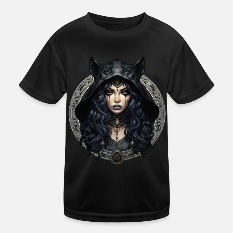 Gothik Okkult Satan Gotik Schwarze Szene Wicca Kinder Funktions-T-Shirt