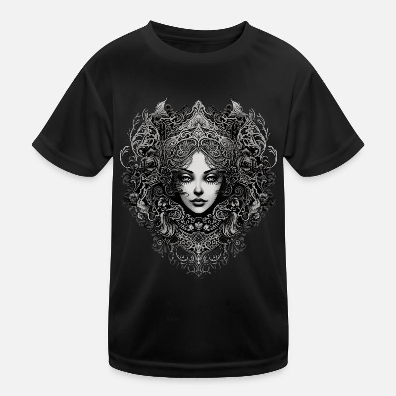 Gothik Okkult Satan Gotik Schwarze Szene Wicca Kinder Funktions-T-Shirt