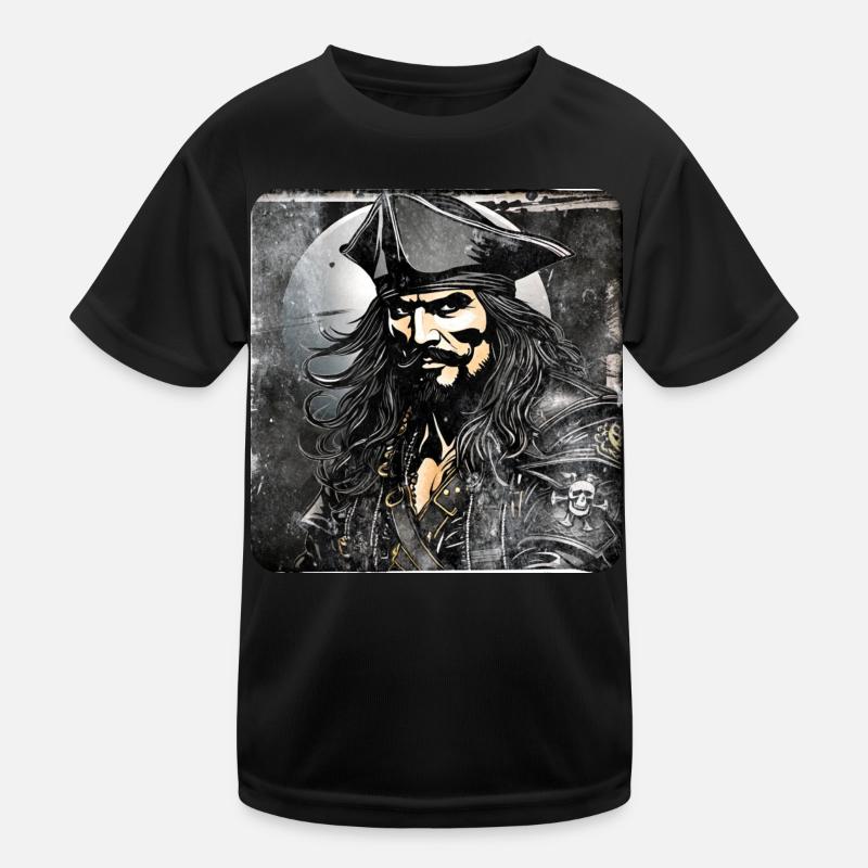 Capitaine de marin boucanier pirate sinistre T-shirt sport Enfant