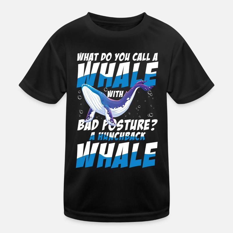 A Whale With Bad Posture A Hunchback Whale Kinder Funktions-T-Shirt