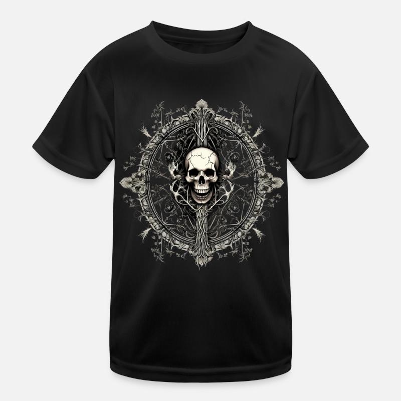 Gothik Okkult Rabe Gotik Schwarze Szene Wicca Kinder Funktions-T-Shirt
