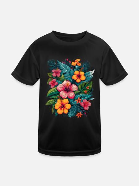 Floristin für eine Floristin - Kinder Funktions-T-Shirt - Schwarz - Vorne