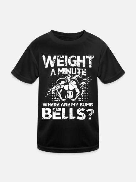 Weight A Minute Calisthenics für Männer und - Kinder Funktions-T-Shirt - Schwarz - Vorne