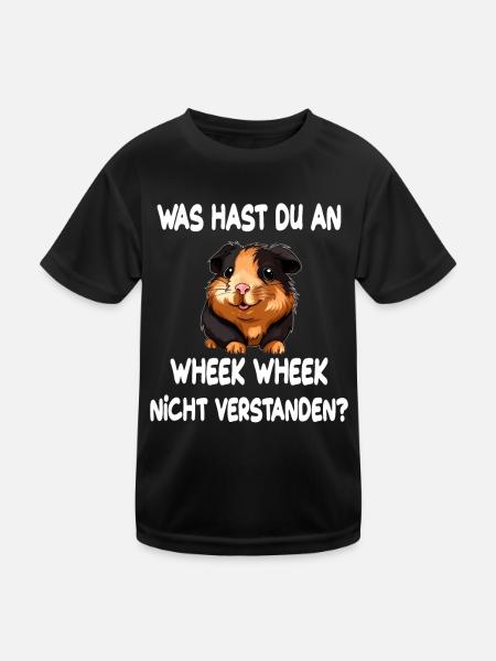 Was hast du an Wheek Wheek nicht verstanden - Kinder Funktions-T-Shirt - Schwarz - Vorne