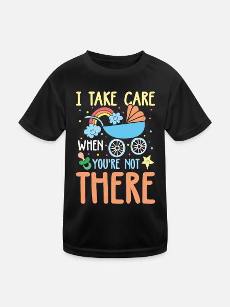 I When You're Not There - Kinder Funktions-T-Shirt - Schwarz - Vorne