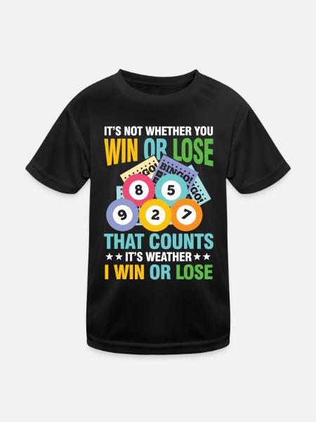 It's Not Whether You Win Or Lose That Counts - Kinder Funktions-T-Shirt - Schwarz - Vorne