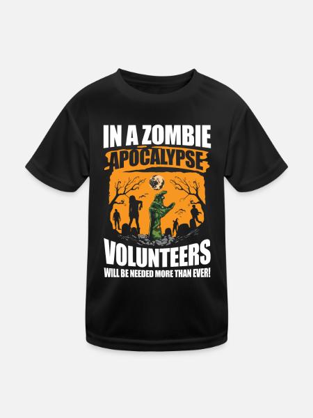 Volunteers Will Be Needed More Than Ever - Kinder Funktions-T-Shirt - Schwarz - Vorne