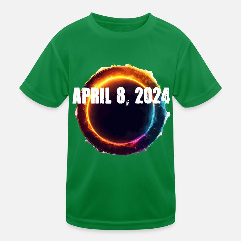 Sonnenfinsternis 8. April 2024 Kinder Funktions-T-Shirt