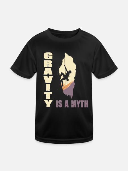 Gravity is a Myth - Kinder Funktions-T-Shirt - Schwarz - Vorne