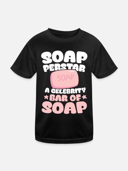 Soap Perstar Soap A Celebrity Bar Of Soap - Kinder Funktions-T-Shirt - Schwarz - Vorne