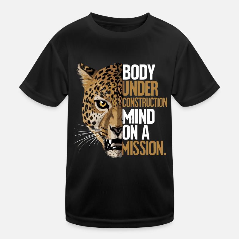 Body Under Construction Mind on a Mission Kinder Funktions-T-Shirt