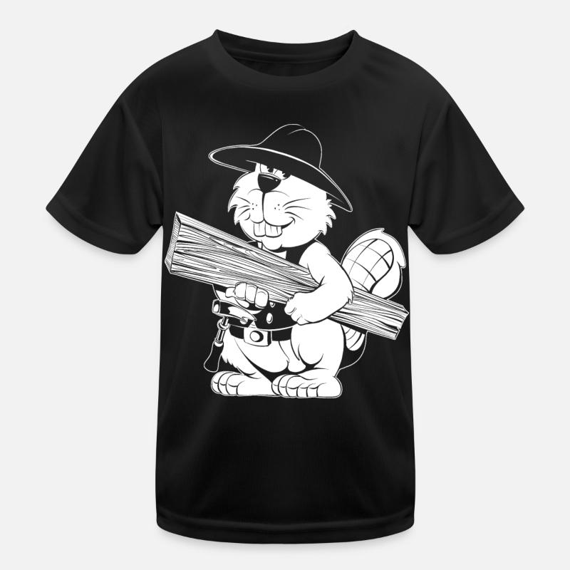 Zimmermann Cartoon Kinder Funktions-T-Shirt