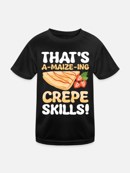 That's a-maize-ing crepe skills - Kinder Funktions-T-Shirt - Schwarz - Vorne