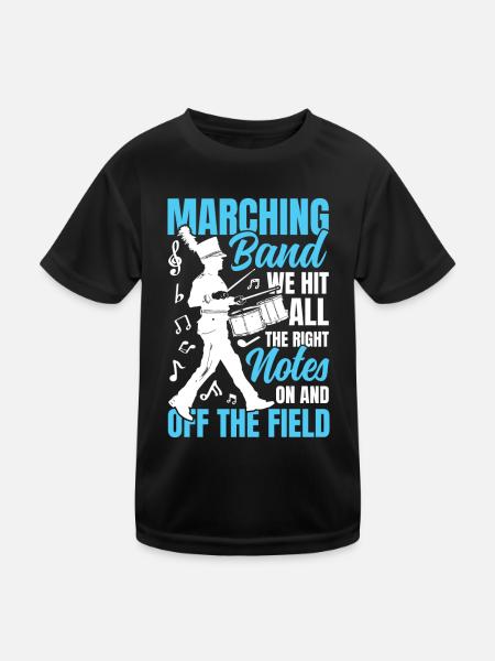 Marching Band We Hit All The Right Notes - Kinder Funktions-T-Shirt - Schwarz - Vorne