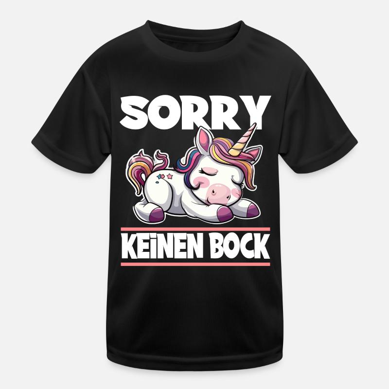 Sorry Keinen Bock Einhorn Kinder Funktions-T-Shirt
