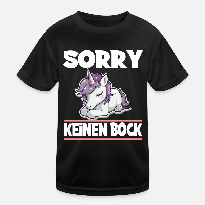 Sorry Keinen Bock Einhorn Kinder Funktions-T-Shirt