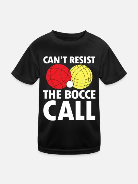 Can't Resist The Bocce Call - Kinder Funktions-T-Shirt - Schwarz - Vorne