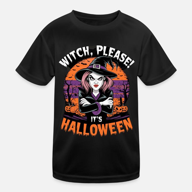 Witch Please It's Halloween für einen Halloween Kinder Funktions-T-Shirt