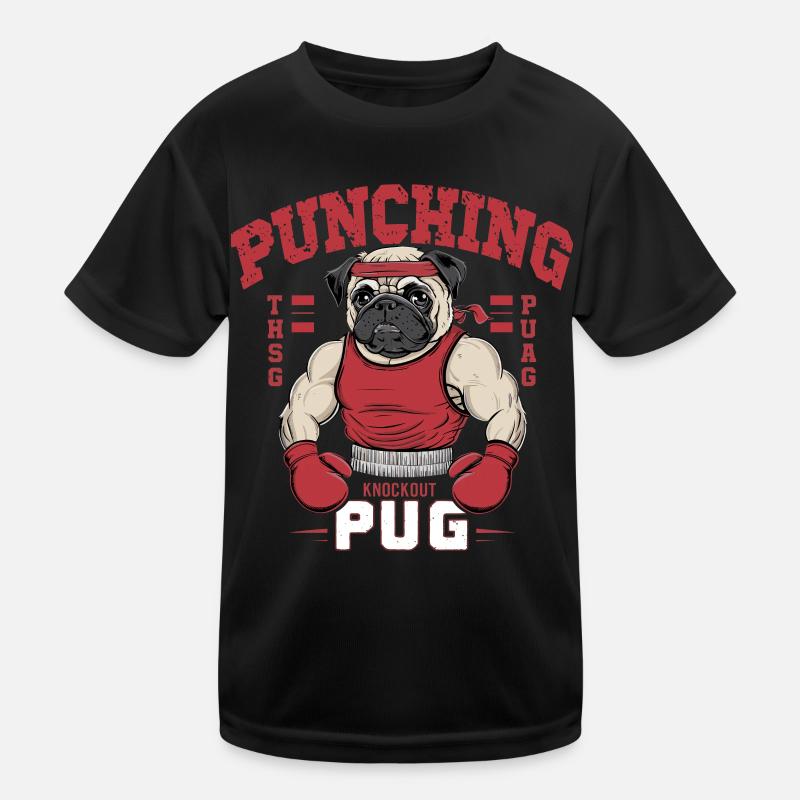 Mops Hundehalter Mops Punching Pug Kinder Funktions-T-Shirt