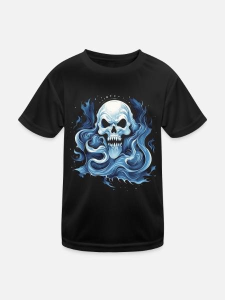 Geist mit abstrakter Kunst für einen Geister - Kinder Funktions-T-Shirt - Schwarz - Vorne