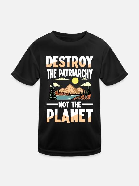 Naturliebhaber Rettet unsere Umwelt - Kinder Funktions-T-Shirt - Schwarz - Vorne