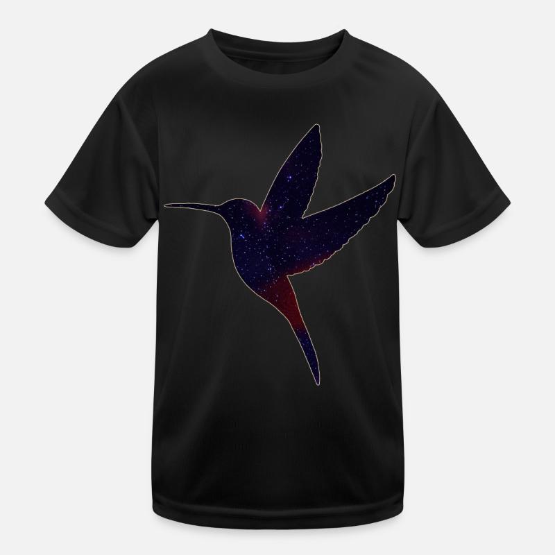 Kolibri mit Sternenhimmel Kinder Funktions-T-Shirt
