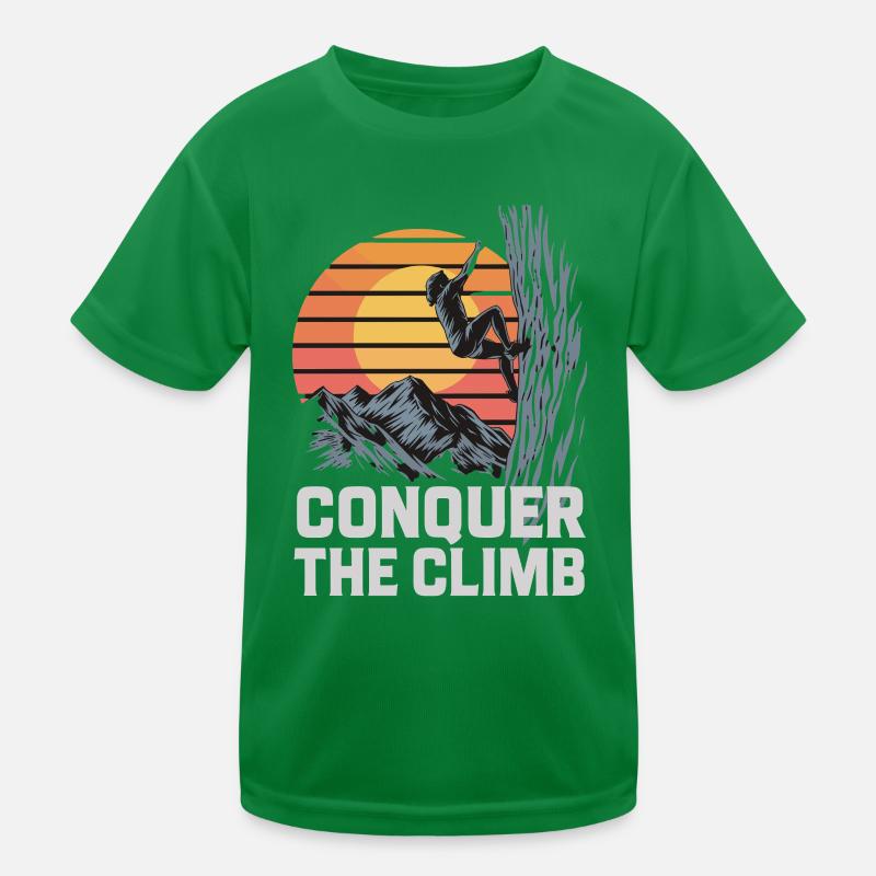Conquer The Climb Kinder Funktions-T-Shirt