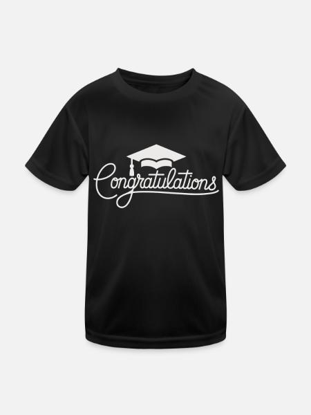 Congratulations on passing the exam - Kids Functional T-Shirt - black - Front