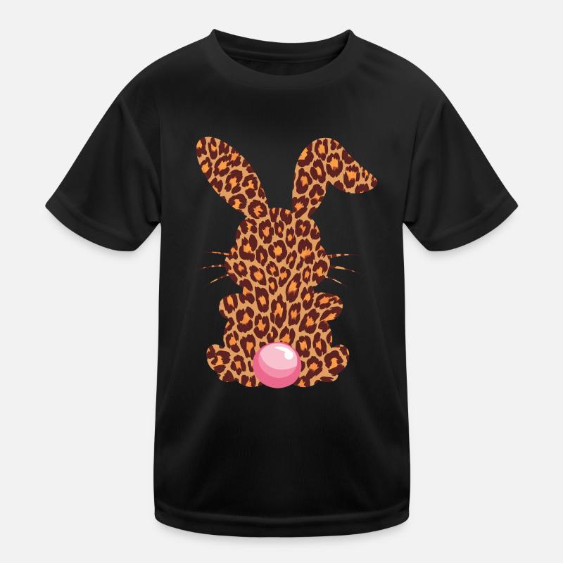 Lapin à imprimé léopard avec bulle rose T-shirt sport Enfant