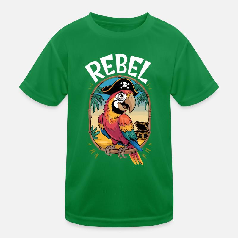 perroquet pirate rebelle conception d’aventure T-shirt sport Enfant