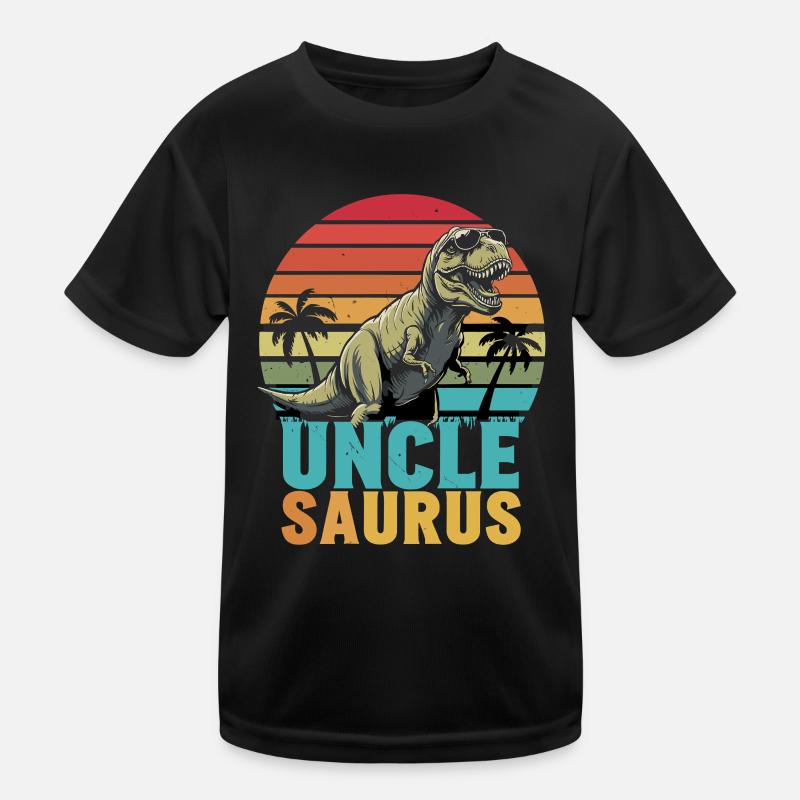 Unclesaurus Retro Dinosaur Motiv mit Kinder Funktions-T-Shirt