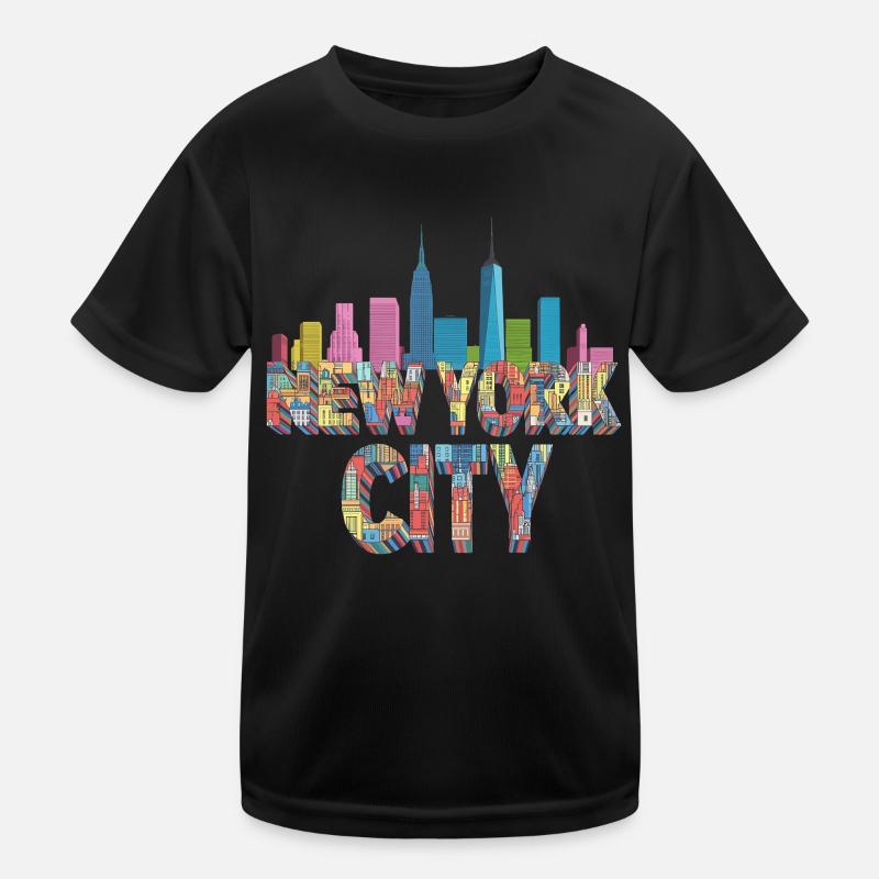 Horizon de New York Architecture colorée T-shirt sport Enfant