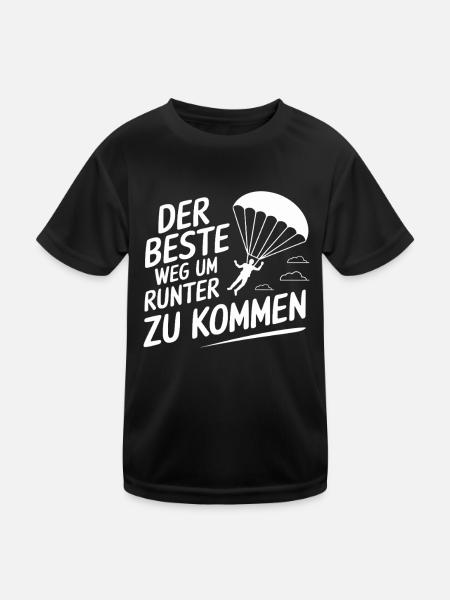 Der Beste Weg Um Runter Zu Kommen - Kinder Funktions-T-Shirt - Schwarz - Vorne