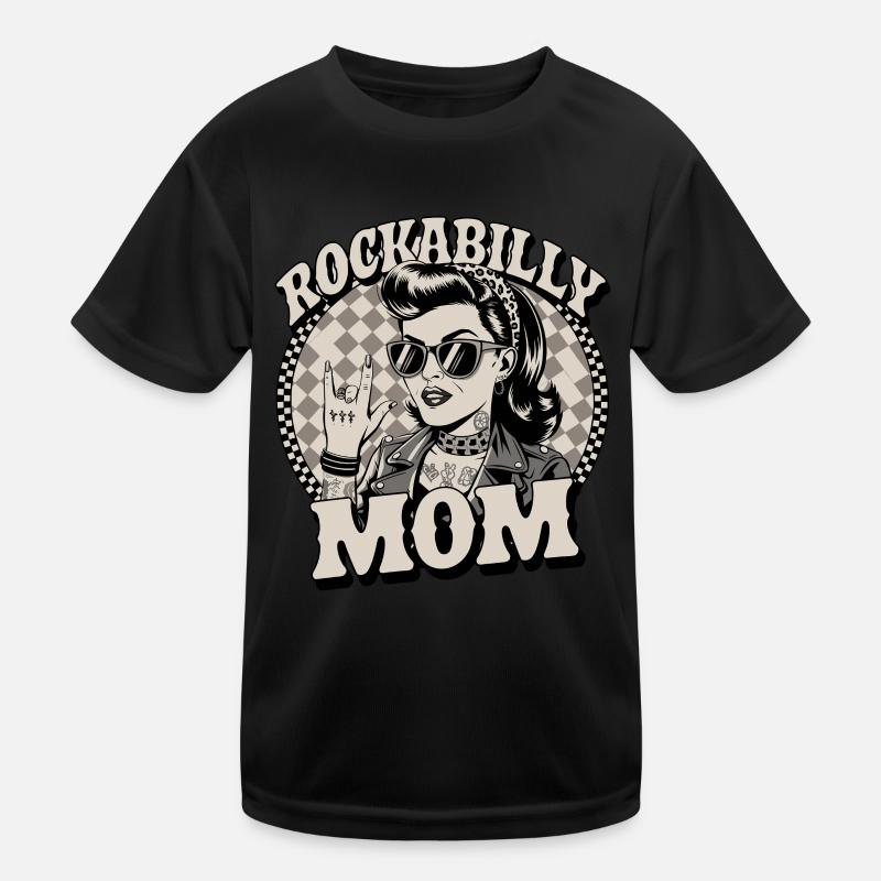 Rockabilly Mom Retro Stil Kinder Funktions-T-Shirt