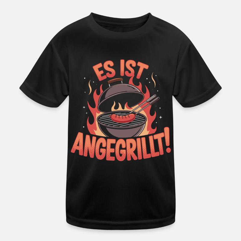 It's grilled BBQ fun grilling fire Kids Functional T-Shirt