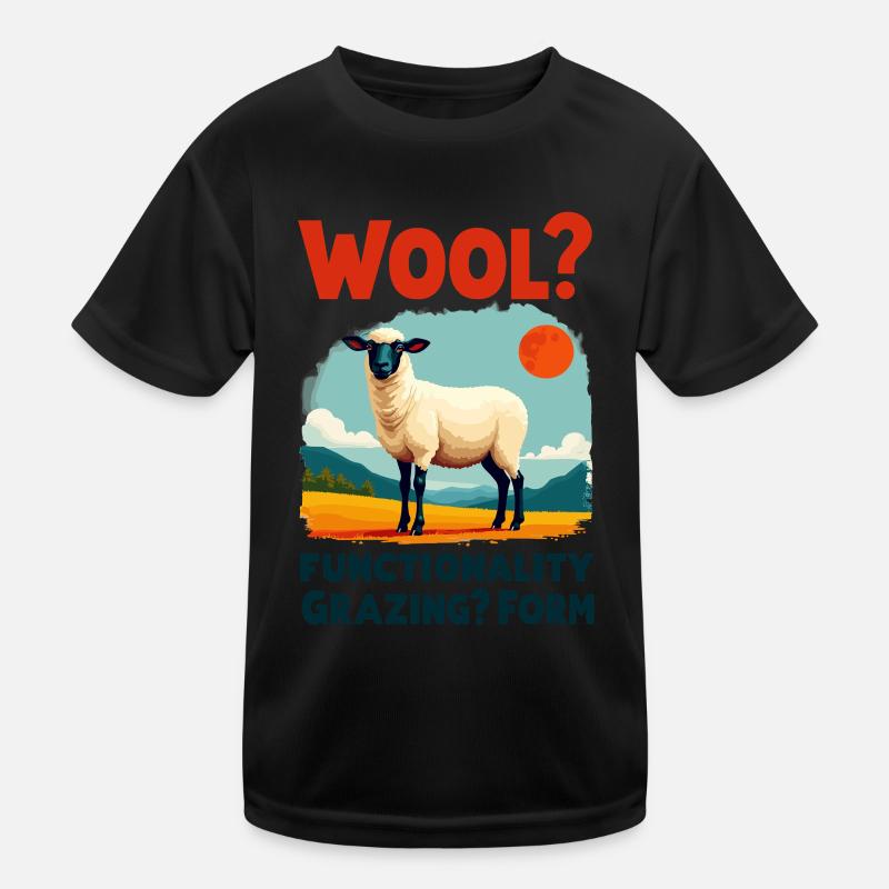 Wool? Functionality Willow? Form - Sheep Kids Functional T-Shirt