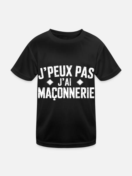 I can't, I have Masonry - Kids Functional T-Shirt - black - Front