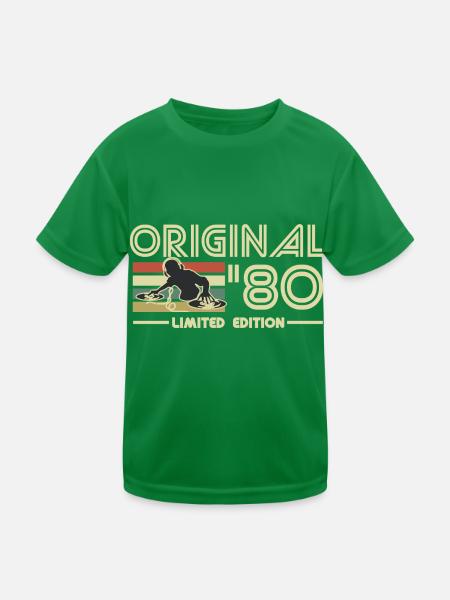 1980 - Kinder Funktions-T-Shirt - Kelly Green - Vorne