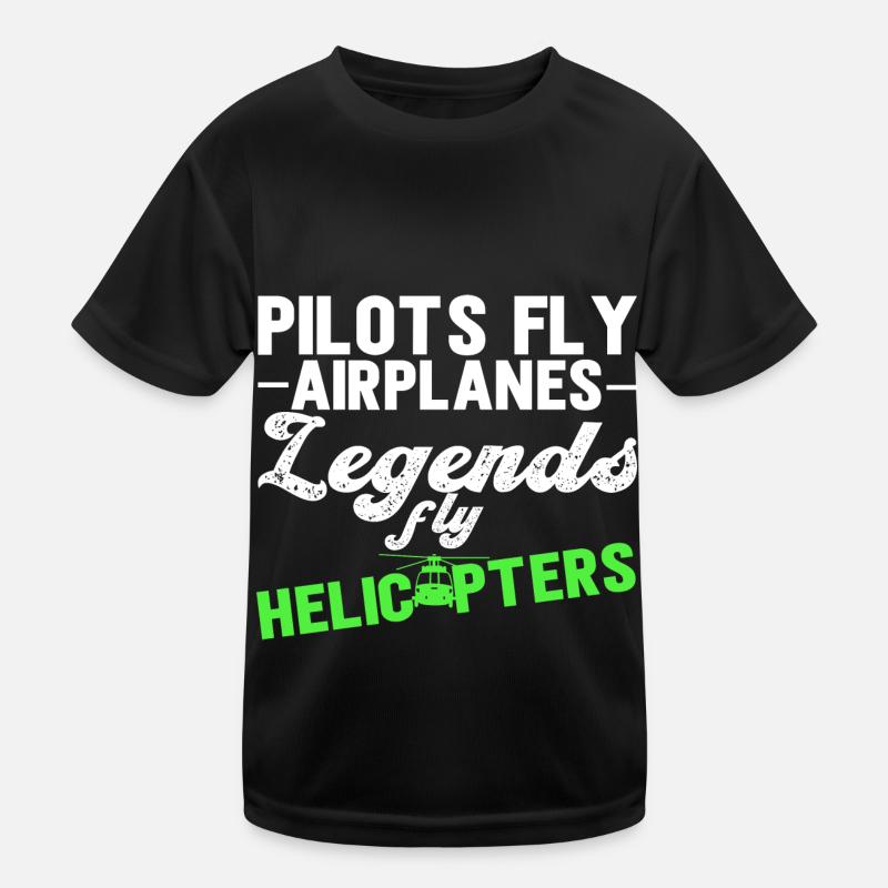 Helicopter Pilot Helicopter Helicopter Kids Functional T-Shirt
