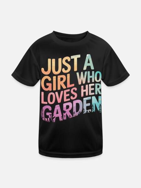 Gardener Garden Plants Gardening - Kids Functional T-Shirt - black - Front
