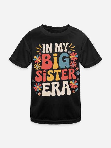 Sœur, Frère ou sœur, Famille - T-shirt sport Enfant - noir - Devant