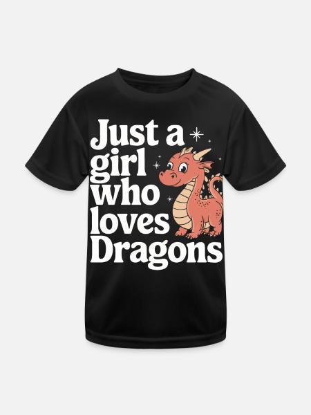 Dragon Mystique Dragon Fantasy - T-shirt sport Enfant - noir - Devant