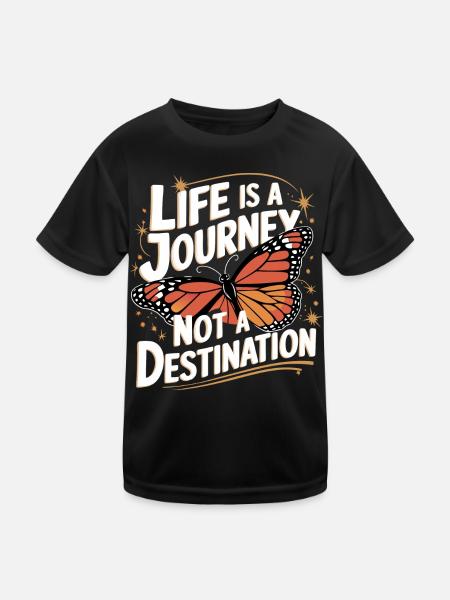 Butterfly Monarch Butterfly Colorful Butterflies - Kids Functional T-Shirt - black - Front