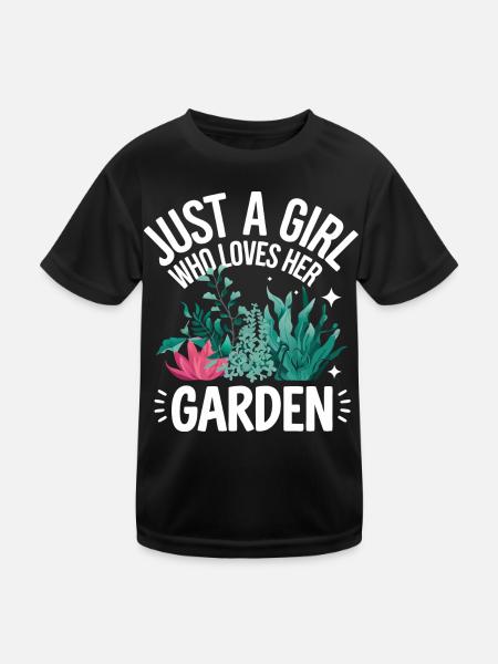 Gardener Garden Plants Gardening - Kids Functional T-Shirt - black - Front