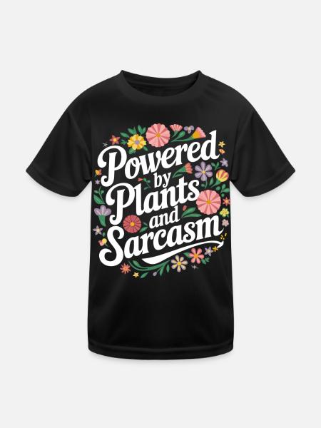 Vegetarian Vegan Veggie Vegetarian - Kids Functional T-Shirt - black - Front