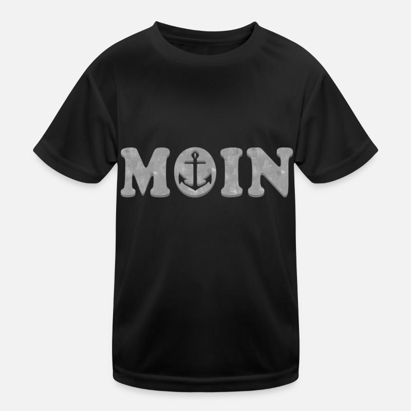 MOIN Anker Silber Kinder Funktions-T-Shirt